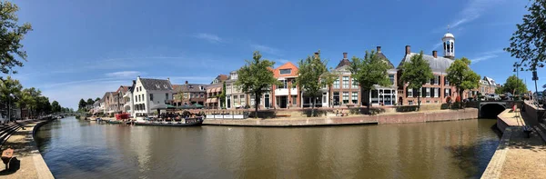 Panorama Kanálu Klein Diep Dokkum Frísko Nizozemsko — Stock fotografie
