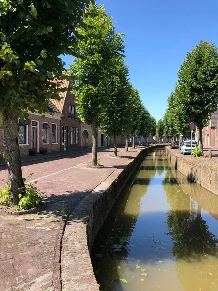 Canal Franeker Friesland Nizozemsko — Stock fotografie