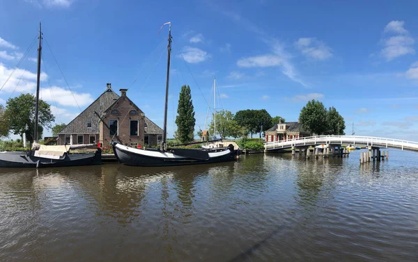 Veleros Puente Gaastmeer Frisia Países Bajos — Foto de Stock