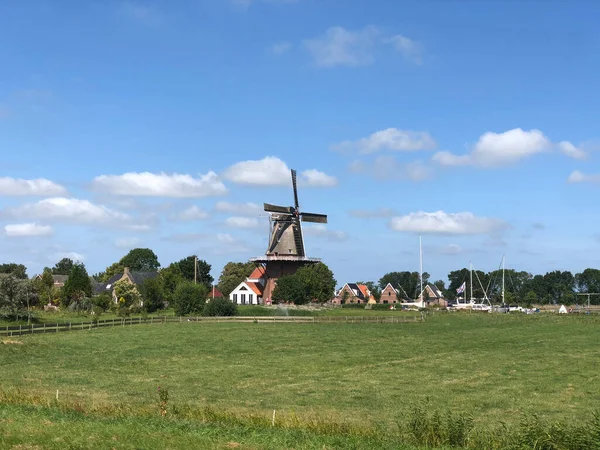 Moinho Vento Burdaard Friesland Países Baixos — Fotografia de Stock