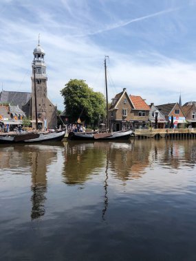 Lemmer Friesland, Hollanda 'daki ıslah olmuş kilisenin kulesi.