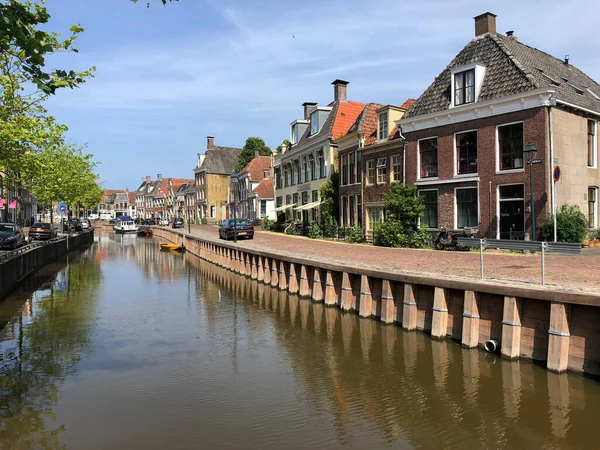 Canal Harlingen Frisia Países Bajos — Foto de Stock