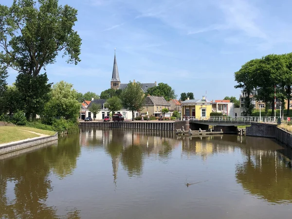 Canal Harlingen Frisia Paesi Bassi — Foto Stock