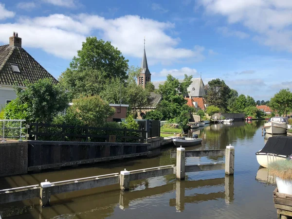 Canal Heeg Friesland Ολλανδία — Φωτογραφία Αρχείου