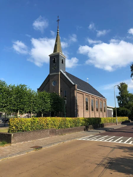 Igreja Haskerhorne Friesland Países Baixos — Fotografia de Stock