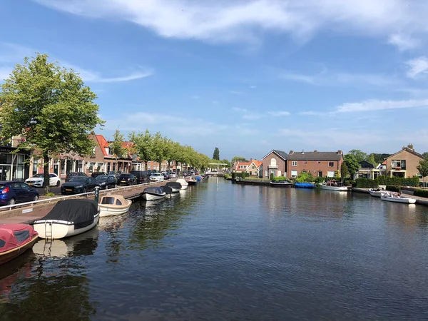 Canal Joure Frísia Países Bajos — Fotografia de Stock