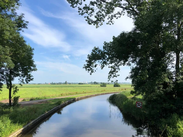 Csatorna Körül Ballingbuur Friesland Hollandia — Stock Fotó