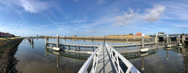 Panorama Dos Lorentz Locks Kornwerderzand Frísia Países Baixos — Fotografia de Stock