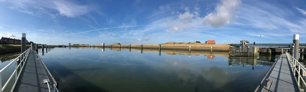 Panorama Las Esclusas Lorentz Kornwerderzand Frisia Países Bajos — Foto de Stock