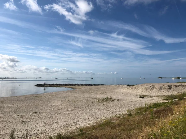 Beach Kornwerderzand Friesland Netherlands — Stock Photo, Image