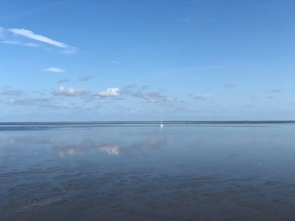 Zeilboot Aan Waddenzee Nederland — Stockfoto