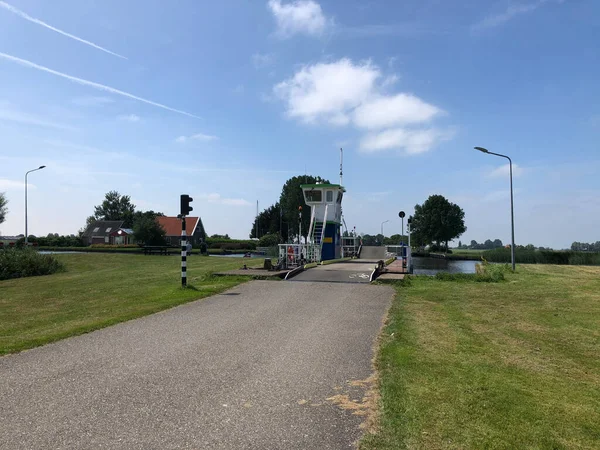 Ferry Canal Langweerder Vaart Frisia Países Bajos — Foto de Stock