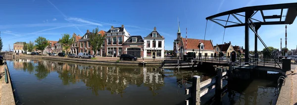 Panorama Cidade Velha Makkum Frísia Países Baixos — Fotografia de Stock
