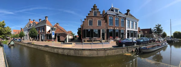 Panorama Starego Miasta Makkum Friesland Holandia — Zdjęcie stockowe