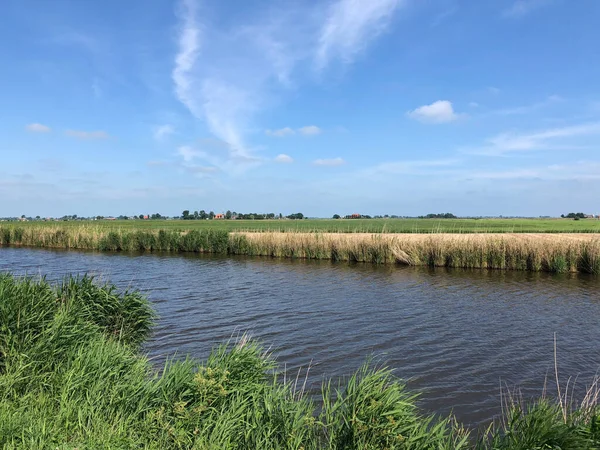 Workumertrekvaart Csatorna Friesland Hollandia — Stock Fotó