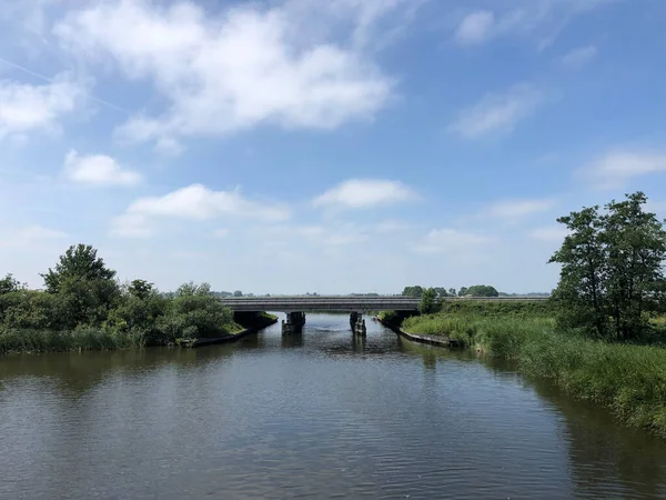 Snelweg Een Kanaal Friesland Nederland — Stockfoto