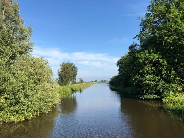 Canal Felé Sneeker Friesland Hollandia — Stock Fotó