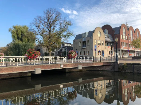 Kanaal Sneek Herfst Friesland Nederland — Stockfoto