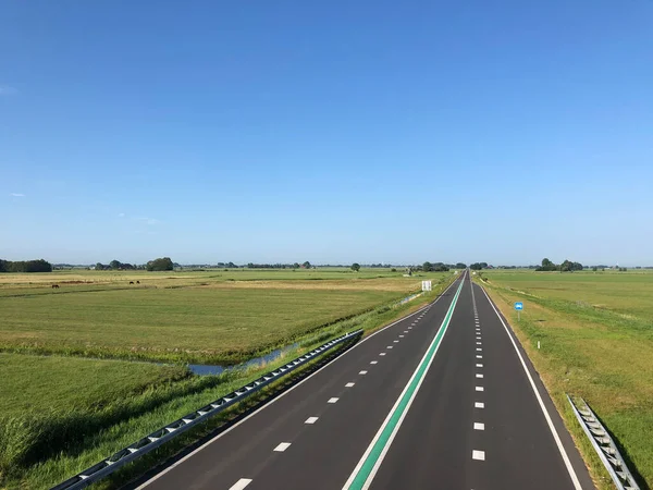 Snelweg Bij Winsum Friesland Nederland — Stockfoto