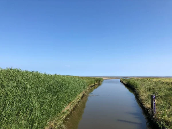 Rivier Naar Waddenzee Rond Zwarte Haan Friesland — Stockfoto