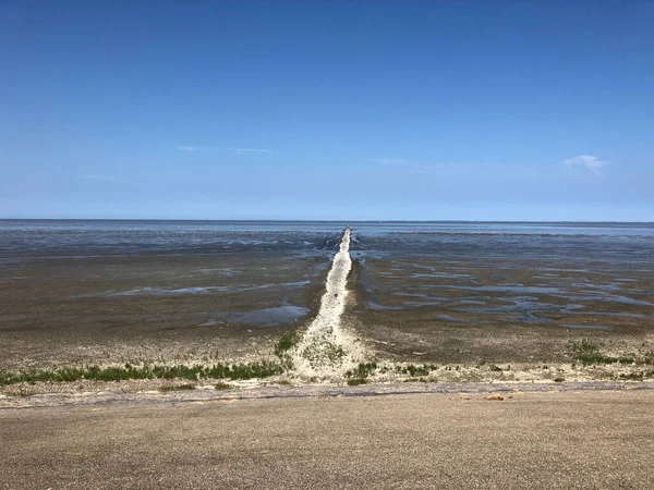 Вплив Води Болотисте Море Фрісленді Нідерланди — стокове фото