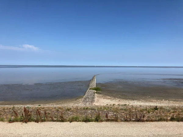 Marée Basse Vers Mer Des Wadden Aux Pays Bas — Photo