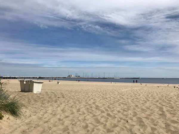 Sopot Praia Polônia — Fotografia de Stock