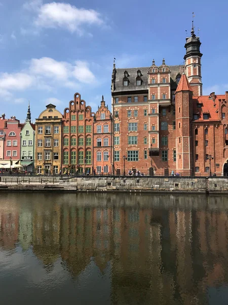 Architectuur Aan Waterkant Polen — Stockfoto