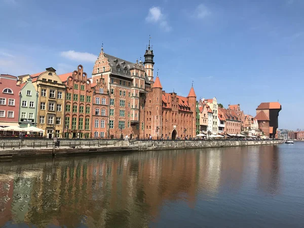 Nábřeží Gdaňsku Polsko — Stock fotografie