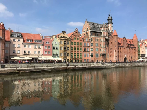 Architectuur Aan Waterkant Polen — Stockfoto