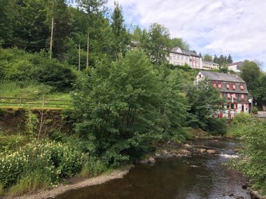 Almanya 'daki Monschau kasabası. 