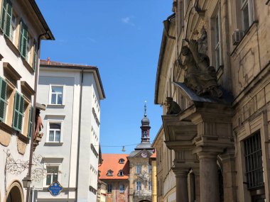 Bamberg Almanya 'nın eski bir kasabasındaki eski belediye binası.