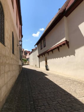 Bamberg 'de eski bir cadde, Alman.