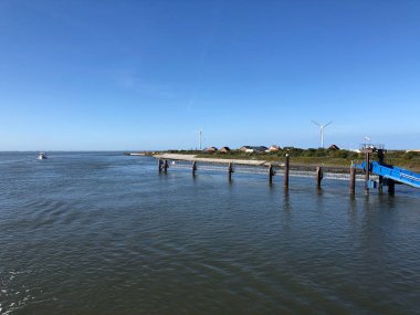 Almanya 'da Borkum adasındaki feribot iskelesi.