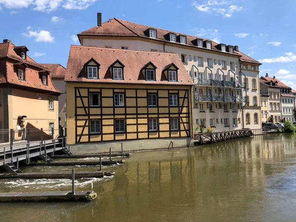 Linker Regnitzarm River Bambergben Németországban — Stock Fotó