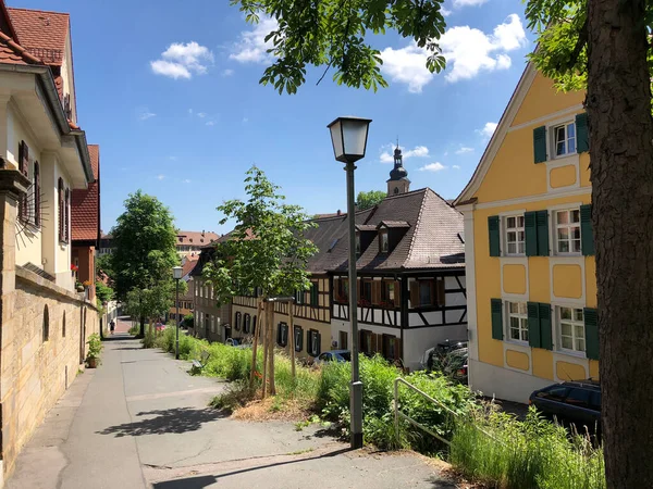 Domy Drewniane Szkieletowe Bamberg Niemcy — Zdjęcie stockowe