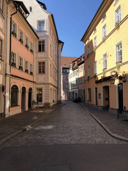 Улица Старом Городе Бамберг Германия — стоковое фото