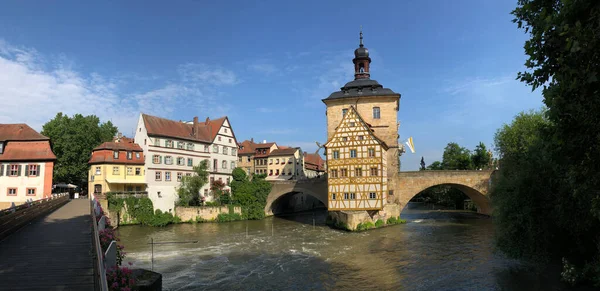 Panorama Los Altes Rathaus Bamberg Alemania — Foto de Stock