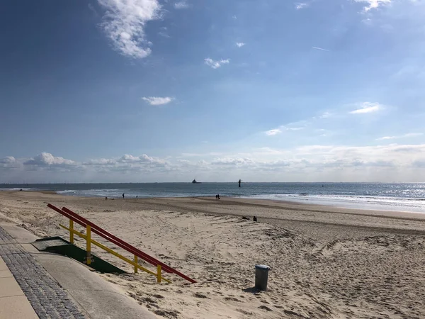 Pláž Ostrově Borkum Německu — Stock fotografie