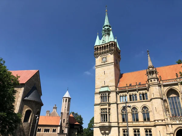 Almanya Nın Braunschweig Kentindeki Belediye Binası — Stok fotoğraf