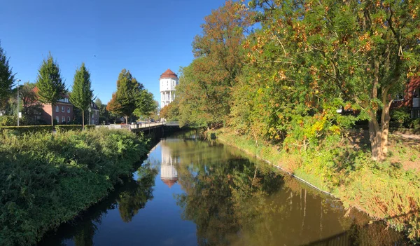 Panorama Wieży Ciśnień Emden Niemcy — Zdjęcie stockowe