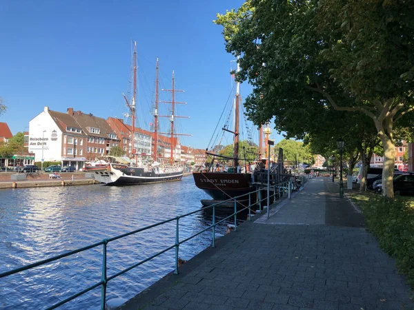 Muelle Ratsdelft Emden Alemania — Foto de Stock