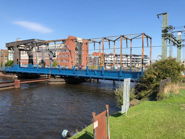 Puente Vías Férreas Emden Alemania — Foto de Stock