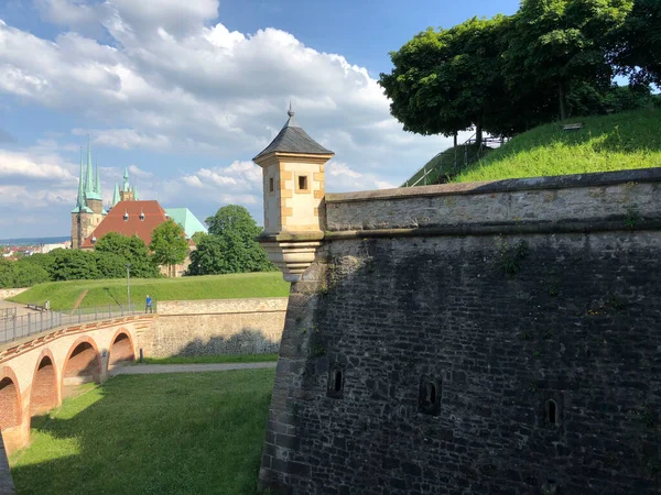 Die Festung Petersberg Erfurt Deutschland — Stockfoto