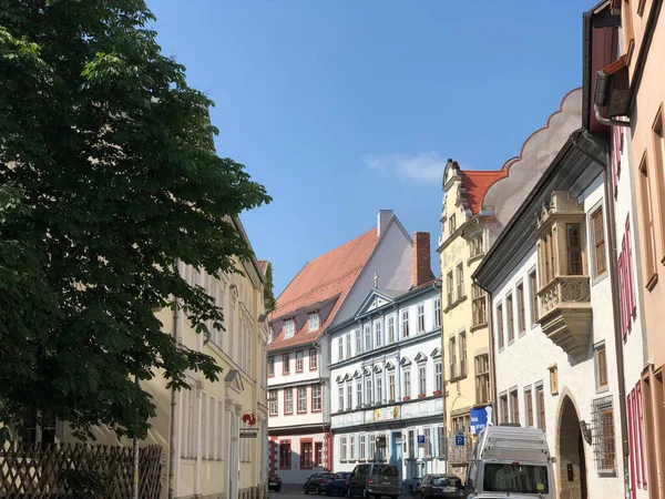 Street Erfurt Tyskland — Stockfoto