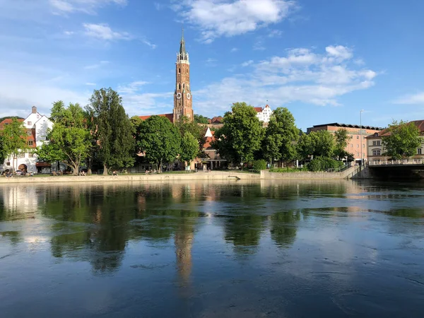 Szent Márton Templom Trausnitz Kastély Landshut Németországban — Stock Fotó