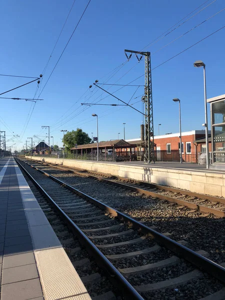 Dworzec Kolejowy Leer Ostfriesl Niemczech — Zdjęcie stockowe