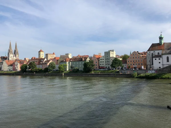 Río Danubio Ratisbona Alemania —  Fotos de Stock