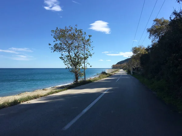 Straße Meer Griechenland — Stockfoto