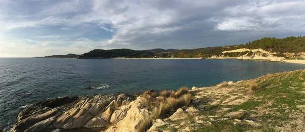 Panorama Ema Beach Greece — Stock Photo, Image